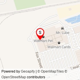 Walmart Paper/Chemicals on Fox Street, Oshawa Ontario - location map