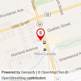 Johnni's Restaurant on Park Road South, Oshawa Ontario - location map