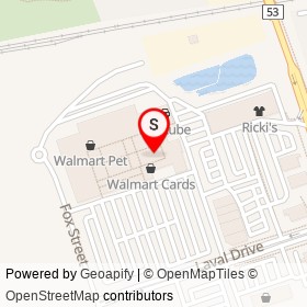 Walmart Home Furnishing on Fox Street, Oshawa Ontario - location map