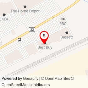 Best Buy on Victoria Street East, Whitby Ontario - location map