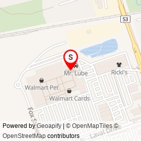 Walmart Sporting on Fox Street, Oshawa Ontario - location map