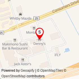 Denny's on Consumers Drive, Whitby Ontario - location map