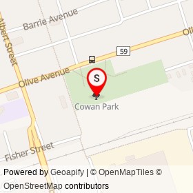 Cowan Park on , Oshawa Ontario - location map