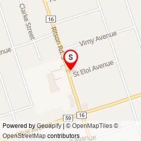 Benjamin Moore on Ritson Road South, Oshawa Ontario - location map