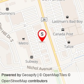 Starbucks on Thickson Road, Whitby Ontario - location map