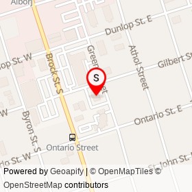 LCBO on Gilbert Street East, Whitby Ontario - location map
