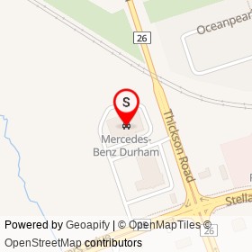 Mercedes-Benz Durham on Thickson Road, Whitby Ontario - location map