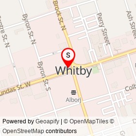 Pop-up Thrift Store on Dundas Street West, Whitby Ontario - location map