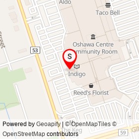 Starbucks on King Street West, Oshawa Ontario - location map