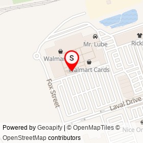Walmart Hearing on Fox Street, Oshawa Ontario - location map
