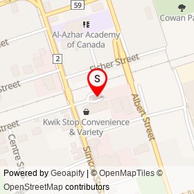 Tim Hortons on Fisher Street, Oshawa Ontario - location map