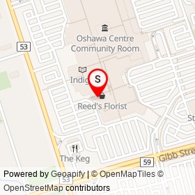 Oshawa Centre Dental Office on King Street West, Oshawa Ontario - location map