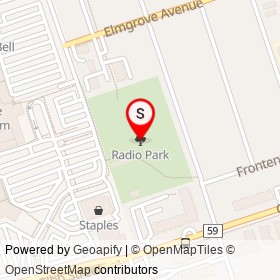 Radio Park on , Oshawa Ontario - location map