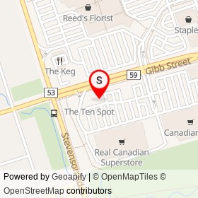 Sherwin-Williams on Gibb Street, Oshawa Ontario - location map