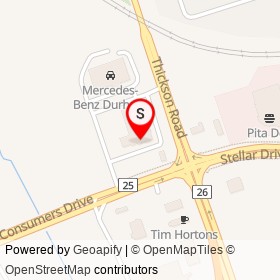 Whitby Oshawa Honda on Consumers Drive, Whitby Ontario - location map