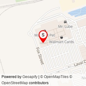 Walmart Produce on Fox Street, Oshawa Ontario - location map