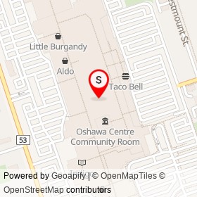 Oshawa Centre on King Street West, Oshawa Ontario - location map