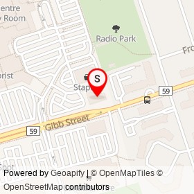 LCBO on Gibb Street, Oshawa Ontario - location map