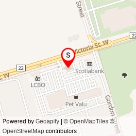 Tim Hortons on Victoria Street West, Whitby Ontario - location map