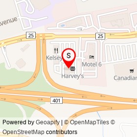 Swiss Chalet on Highway 401, Whitby Ontario - location map