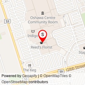 Kurves Brow Bar on King Street West, Oshawa Ontario - location map