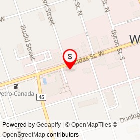 Scotiabank on Dundas Street West, Whitby Ontario - location map