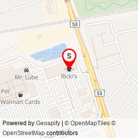 Ricki's on Stevenson Road South, Oshawa Ontario - location map