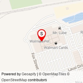 Walmart Health/Beauty on Fox Street, Oshawa Ontario - location map