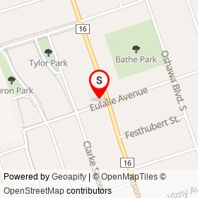 Four Guys Convenience on Eulalie Avenue, Oshawa Ontario - location map