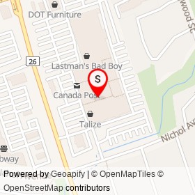 Famous Optical on Nichol Avenue, Whitby Ontario - location map
