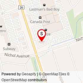 BMO on Nichol Avenue, Whitby Ontario - location map