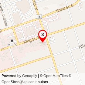 King-Ritson Dental Clinic on King Street East, Oshawa Ontario - location map