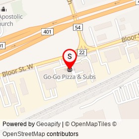 Go-Go Pizza & Subs on Bloor Street West, Oshawa Ontario - location map