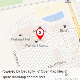 Walmart Craft/Fabric on Laval Drive, Oshawa Ontario - location map