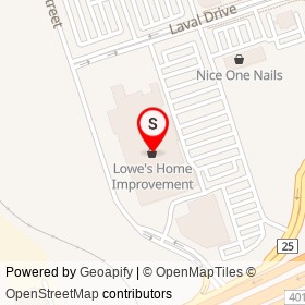 Lowe's Home Improvement on Fox Street, Oshawa Ontario - location map