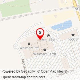 Walmart Electronics on Fox Street, Oshawa Ontario - location map