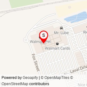 Walmart Accessories on Fox Street, Oshawa Ontario - location map