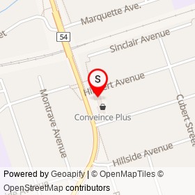Wimpy's Diner on Park Road South, Oshawa Ontario - location map