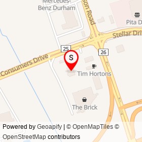 Baton Rouge on Consumers Drive, Whitby Ontario - location map
