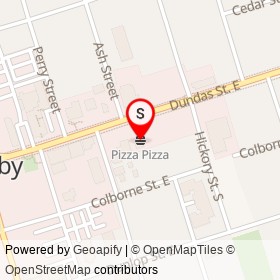 Pizza Pizza on Dundas Street East, Whitby Ontario - location map