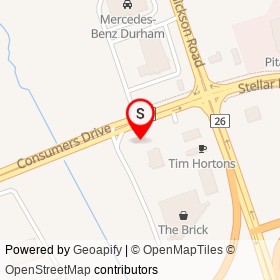 Starbucks on Consumers Drive, Whitby Ontario - location map