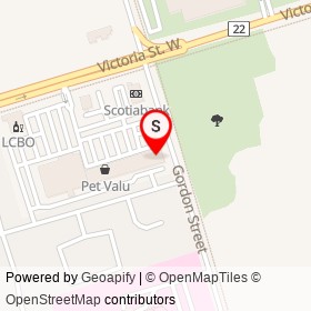 The Royal Oak on Gordon Street, Whitby Ontario - location map