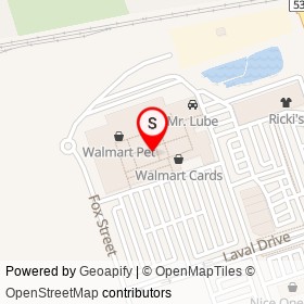 Walmart Sleepwear on Fox Street, Oshawa Ontario - location map
