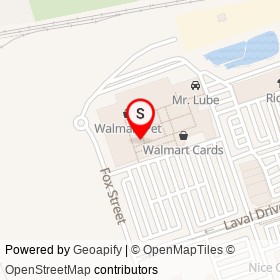 Walmart Jewellery on Fox Street, Oshawa Ontario - location map