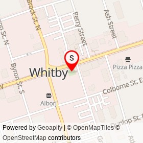 Downtown Whitby on , Whitby Ontario - location map