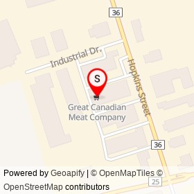 Great Canadian Meat Company on Industrial Drive, Whitby Ontario - location map