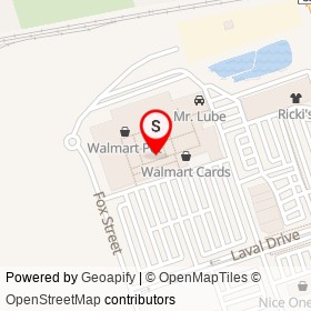 Walmart Ladies' on Fox Street, Oshawa Ontario - location map