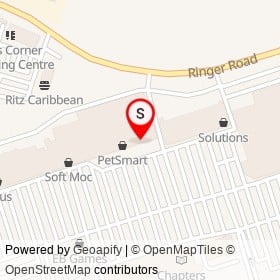 DSW on Ringer Road, Ajax Ontario - location map