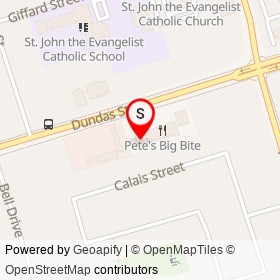 Tim Hortons on Dundas Street West, Whitby Ontario - location map