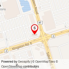 The Keg on Kingston Road East, Ajax Ontario - location map
